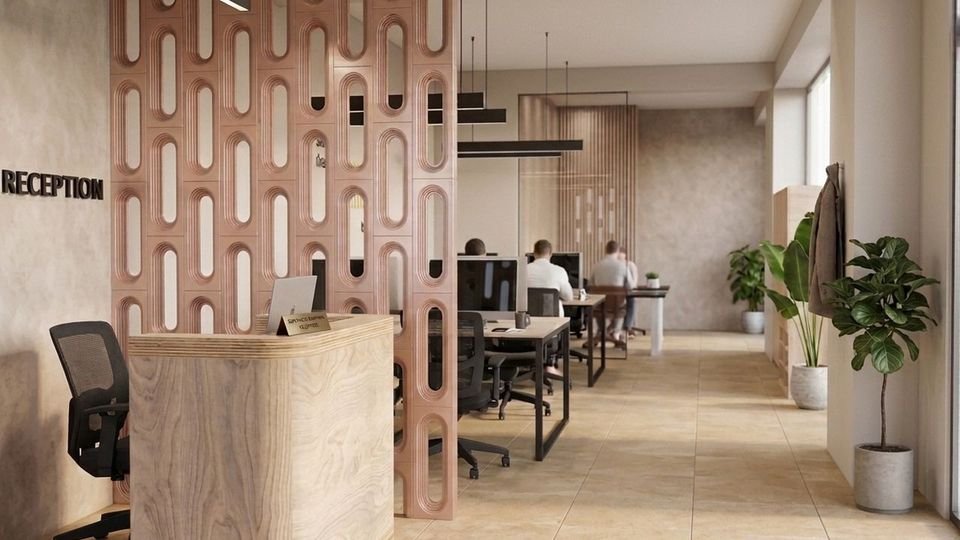 The reception and workspace at cyphera